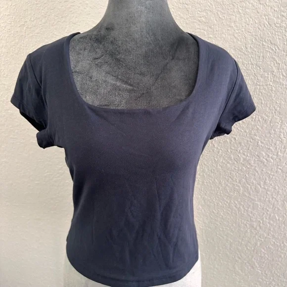 Wet Seal Navy Crop Top - NWOT - Size L - Picture 2 of 5